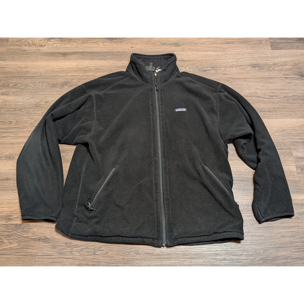 Patagonia Synchilla Full Zip Fleece Jacket Mens XL Black USA Made Midweight